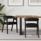 vidaXL Dining Chairs 2 pcs Light Brown 54 x 57 x 73 cm Solid Rubberwood
