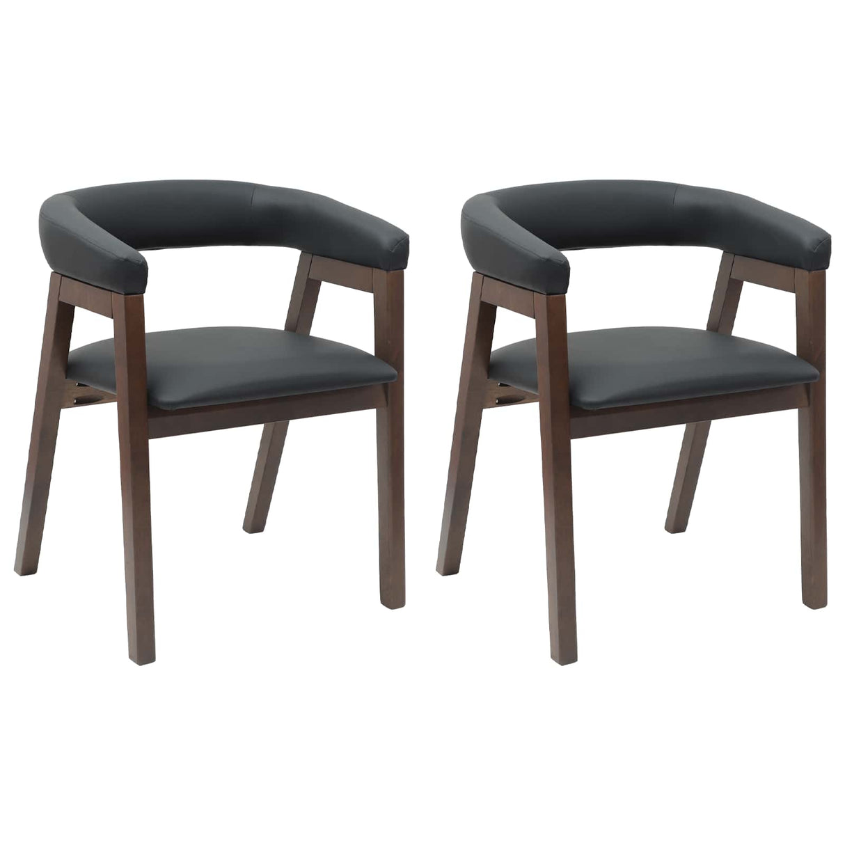 vidaXL Dining Chairs 2 pcs Light Brown 54 x 57 x 73 cm Solid Rubberwood