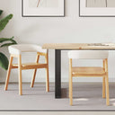 vidaXL Dining Chairs 2 pcs Light Brown 54 x 57 x 73 cm Solid Rubberwood