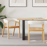 vidaXL Dining Chairs 2 pcs Light Brown 54 x 57 x 73 cm Solid Rubberwood