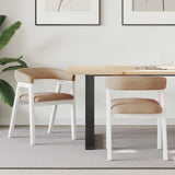 vidaXL Dining Chairs 2 pcs Light Brown 54 x 57 x 73 cm Solid Rubberwood