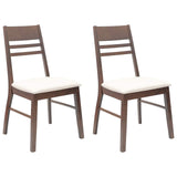 vidaXL Eetstoelen 2 pcs Lichtbruin 43 x 54 x 89 cm Massief Rubberhout