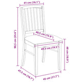 vidaXL Eetstoelen 2 pcs Lichtbruin 50 x 52,5 x 91 cm