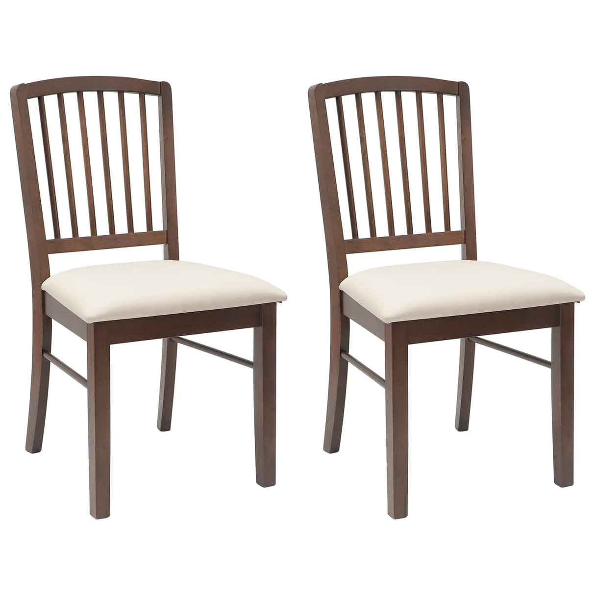 vidaXL Eetstoelen 2 pcs Lichtbruin 50 x 52,5 x 91 cm