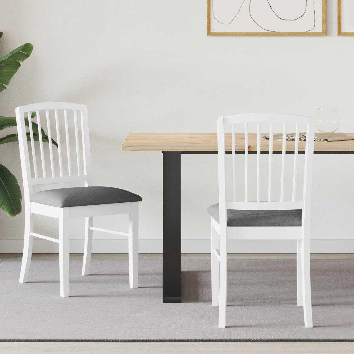 vidaXL Eetstoelen 2 pcs Lichtbruin 50 x 52,5 x 91 cm