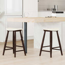 vidaXL Eetstoelen 2 pcs Lichtbruin 46 x 37 x 63 cm Massief Rubberhout
