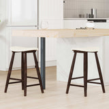 vidaXL Eetstoelen 2 pcs Lichtbruin 46 x 37 x 63 cm Massief Rubberhout