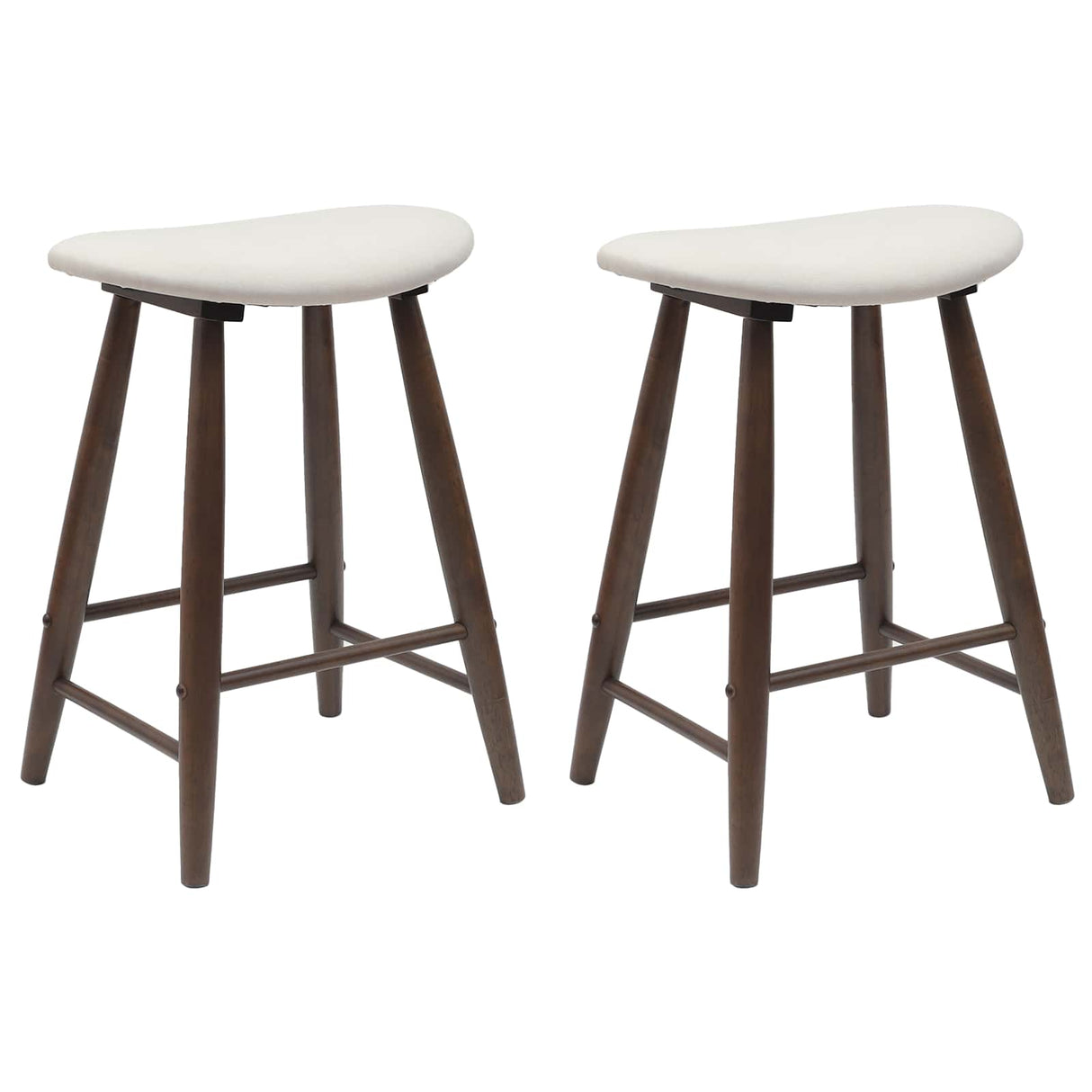 vidaXL Eetstoelen 2 pcs Lichtbruin 46 x 37 x 63 cm Massief Rubberhout
