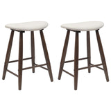 vidaXL Eetstoelen 2 pcs Lichtbruin 46 x 37 x 63 cm Massief Rubberhout