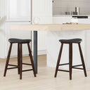 vidaXL Eetstoelen 2 pcs Lichtbruin 46 x 37 x 63 cm Massief Rubberhout
