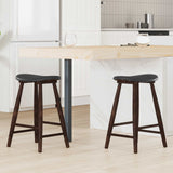 vidaXL Eetstoelen 2 pcs Lichtbruin 46 x 37 x 63 cm Massief Rubberhout