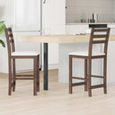 vidaXL Eetstoelen 2 pcs Lichtbruin 40 x 47,5 x 99,5 cm