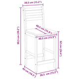 vidaXL Eetstoelen 2 pcs Lichtbruin 40 x 47,5 x 99,5 cm
