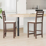 vidaXL Eetstoelen 2 pcs Lichtbruin 40 x 47,5 x 99,5 cm
