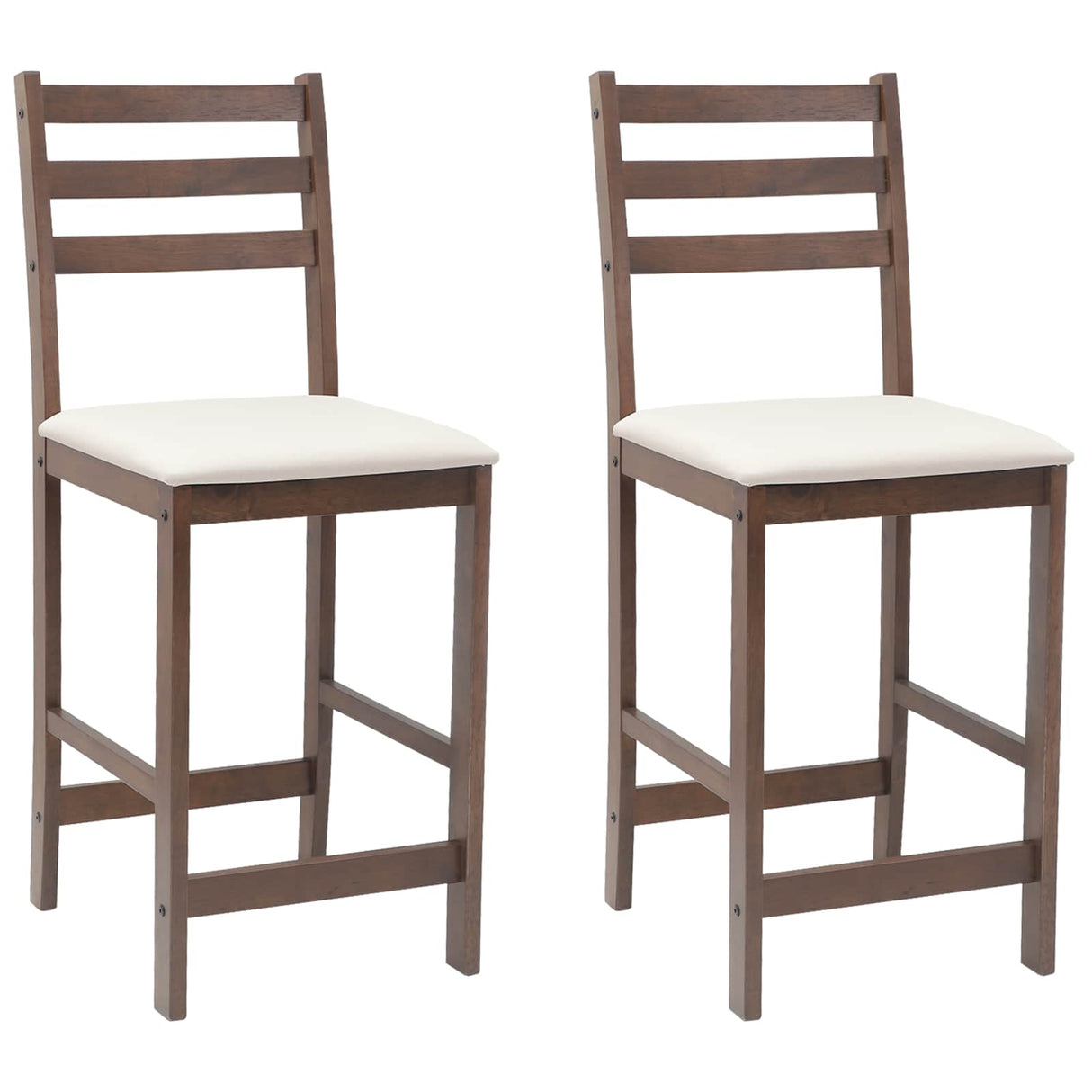 vidaXL Eetstoelen 2 pcs Lichtbruin 40 x 47,5 x 99,5 cm