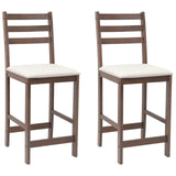 vidaXL Eetstoelen 2 pcs Lichtbruin 40 x 47,5 x 99,5 cm