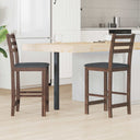 vidaXL Eetstoelen 2 pcs Lichtbruin 40 x 47,5 x 99,5 cm