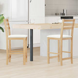 vidaXL Eetstoelen 2 pcs Lichtbruin 40 x 47,5 x 99,5 cm