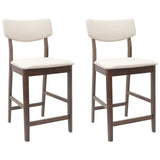 vidaXL Eetstoelen 2 pcs Lichtbruin 48 x 49 x 95 cm Massief Rubberhout