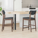 vidaXL Eetstoelen 2 pcs Lichtbruin 48 x 49 x 95 cm Massief Rubberhout