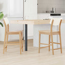 vidaXL Eetstoelen 2 pcs Lichtbruin 48 x 49 x 95 cm Massief Rubberhout