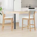 vidaXL Eetstoelen 2 pcs Lichtbruin 48 x 49 x 95 cm Massief Rubberhout