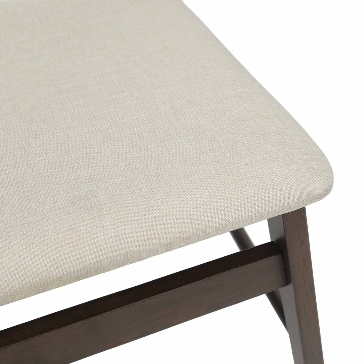 vidaXL Eetkamerstoel 2 pcs Donkerbruin, En, Wit Massief Rubberhout