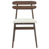 vidaXL Eetkamerstoel 2 pcs Lichtbruin en Licht Massief Rubberhout
