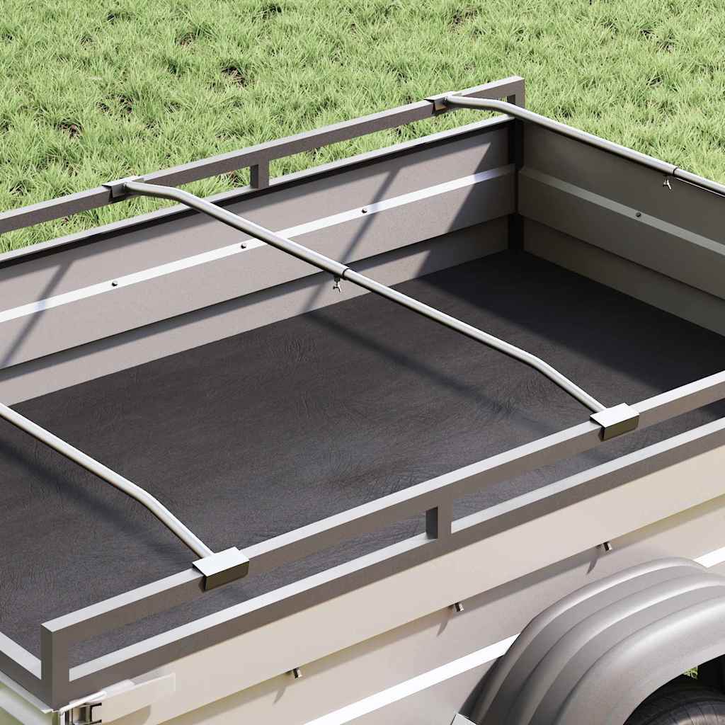 vidaXL Zeilbeugel voor aanhangers 2 pcs Zilver 100-145 cm Aluminium