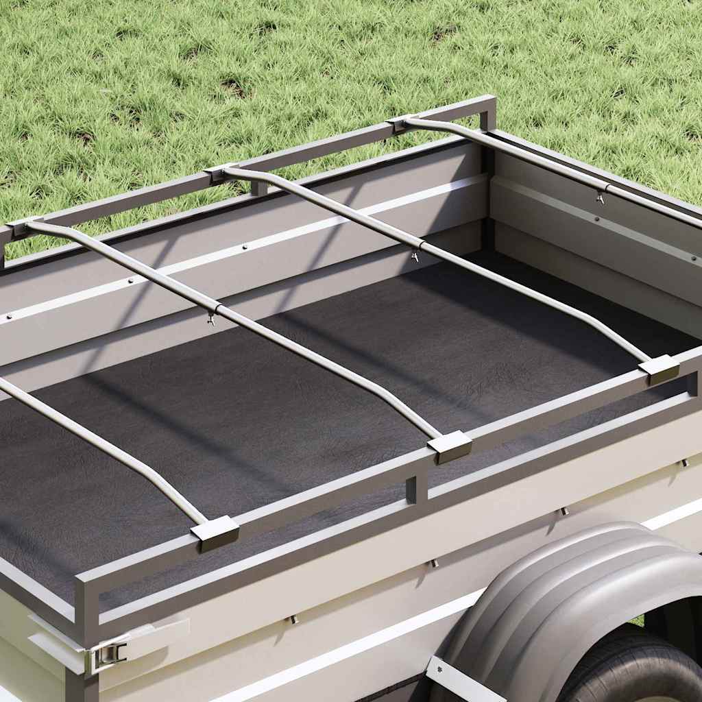 vidaXL Zeilbeugel voor aanhangers 2 pcs Zilver 100-145 cm Aluminium