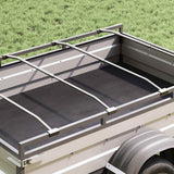 vidaXL Zeilbeugel voor aanhangers 2 pcs Zilver 100-145 cm Aluminium