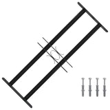 vidaXL Window Security Grille 76 x 30 cm Powder-Coated Steel Black
