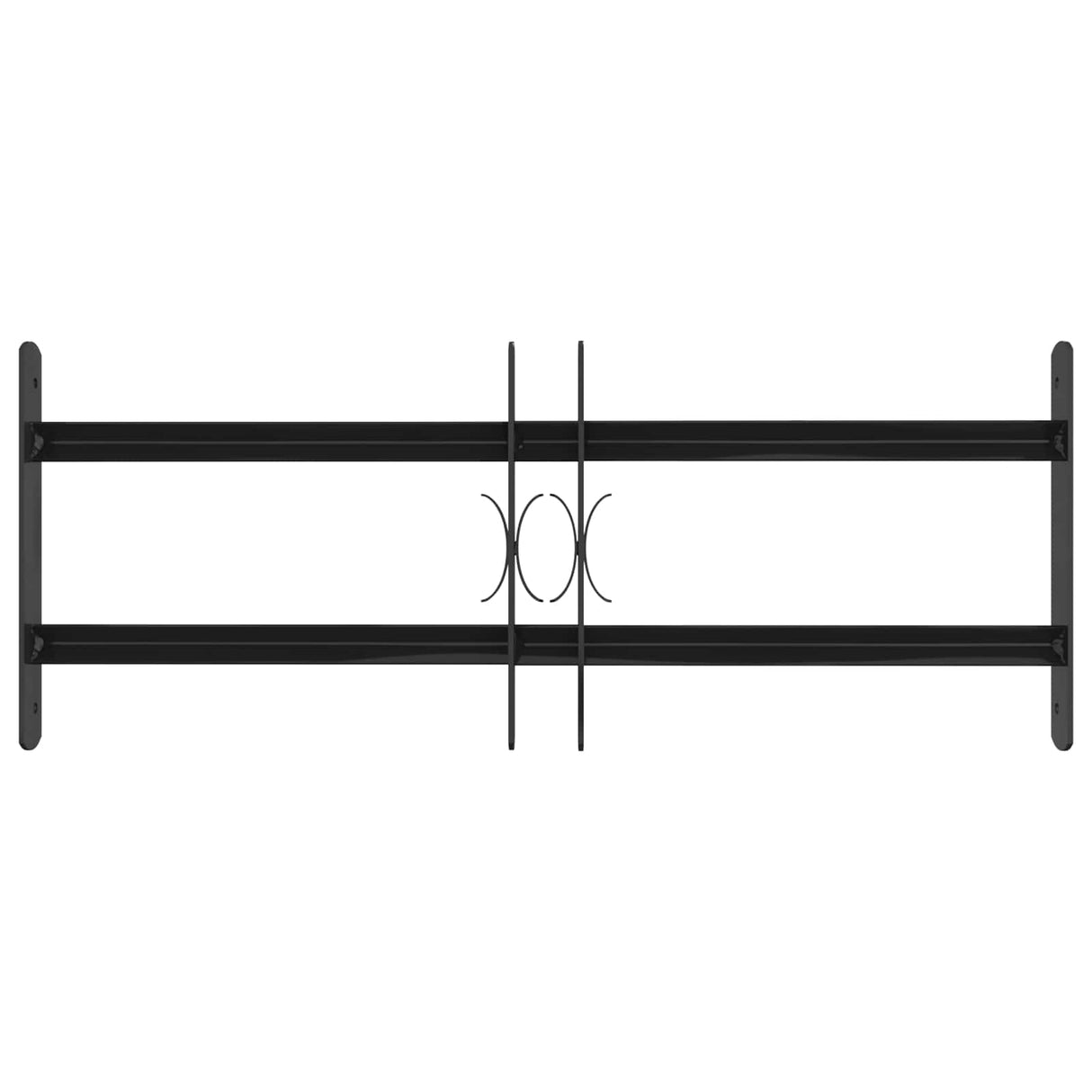 vidaXL Window Security Grille 76 x 30 cm Powder-Coated Steel Black