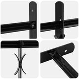 vidaXL Window Security Grille 76 x 30 cm Powder-Coated Steel Black