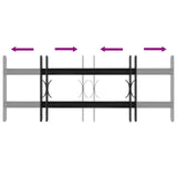 vidaXL Window Security Grille 76 x 30 cm Powder-Coated Steel Black