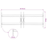 vidaXL Window Security Grille 76 x 30 cm Powder-Coated Steel Black