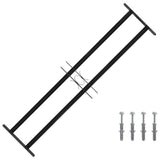 vidaXL Window Security Grille 76 x 30 cm Powder-Coated Steel Black