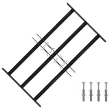 vidaXL Window Security Grille 76 x 30 cm Powder-Coated Steel Black
