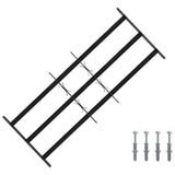 vidaXL Window Security Grille 76 x 30 cm Powder-Coated Steel Black