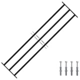 vidaXL Window Security Grille 76 x 30 cm Powder-Coated Steel Black