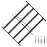 vidaXL Window Security Grille 76 x 30 cm Powder-Coated Steel Black