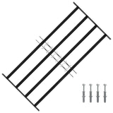 vidaXL Window Security Grille 76 x 30 cm Powder-Coated Steel Black