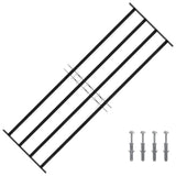 vidaXL Window Security Grille 76 x 30 cm Powder-Coated Steel Black
