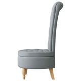 vidaXL Slipperstoel Lichtgrijs 56,5 x 70 x 110 cm Stof