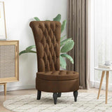 vidaXL Slipperstoel Bruin 56,5 x 70 x 110 cm Kunst Suède Leer