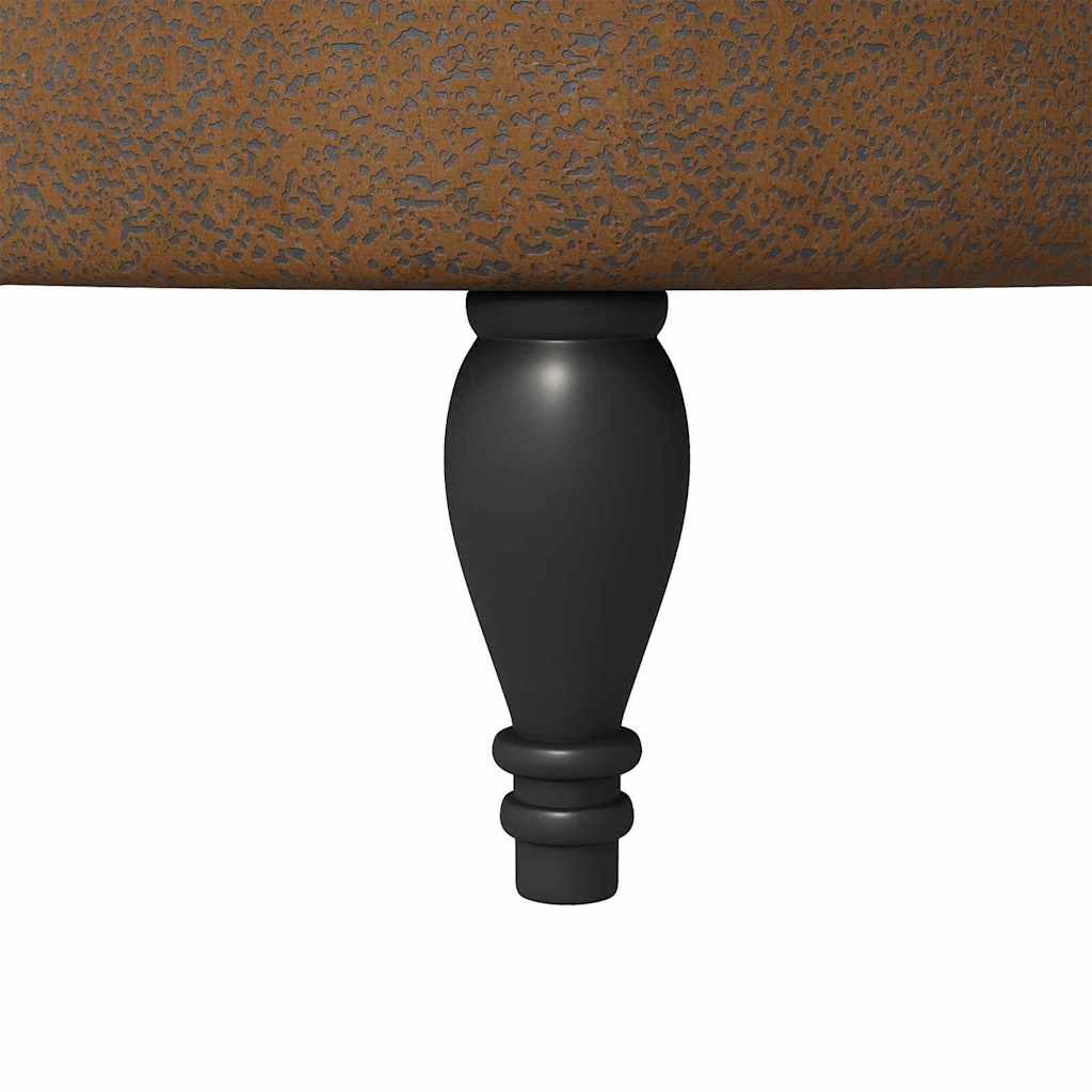 vidaXL Slipperstoel Bruin 56,5 x 70 x 110 cm Kunst Suède Leer