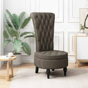vidaXL Slipperstoel Bruin 56,5 x 70 x 110 cm Kunst Suède Leer