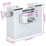 vidaXL Padlock Silver Steel