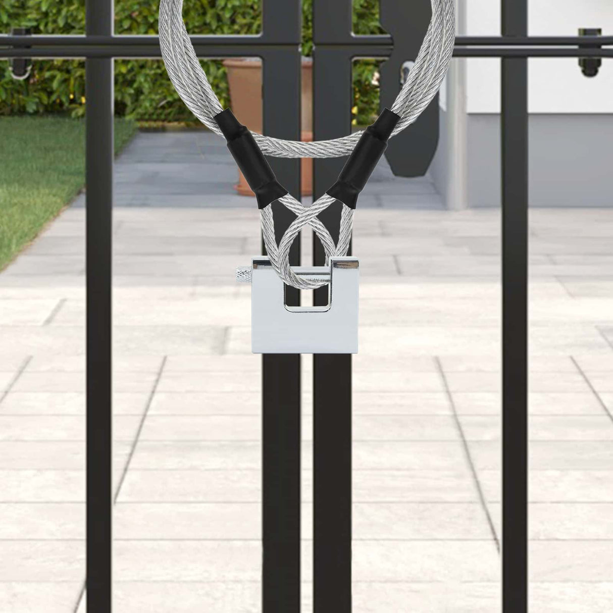 vidaXL Padlock Silver Steel
