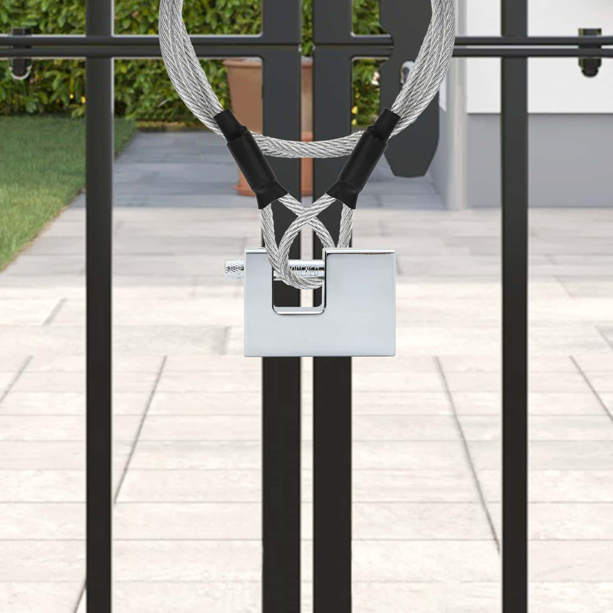 vidaXL Padlock Silver Steel